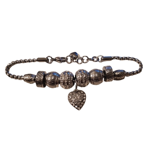 Hearts & Beads Charm Bracelet - Picture 1 of 6